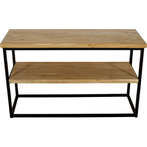 Ames 50" Console Sofa Table in Solid Wood & Metal